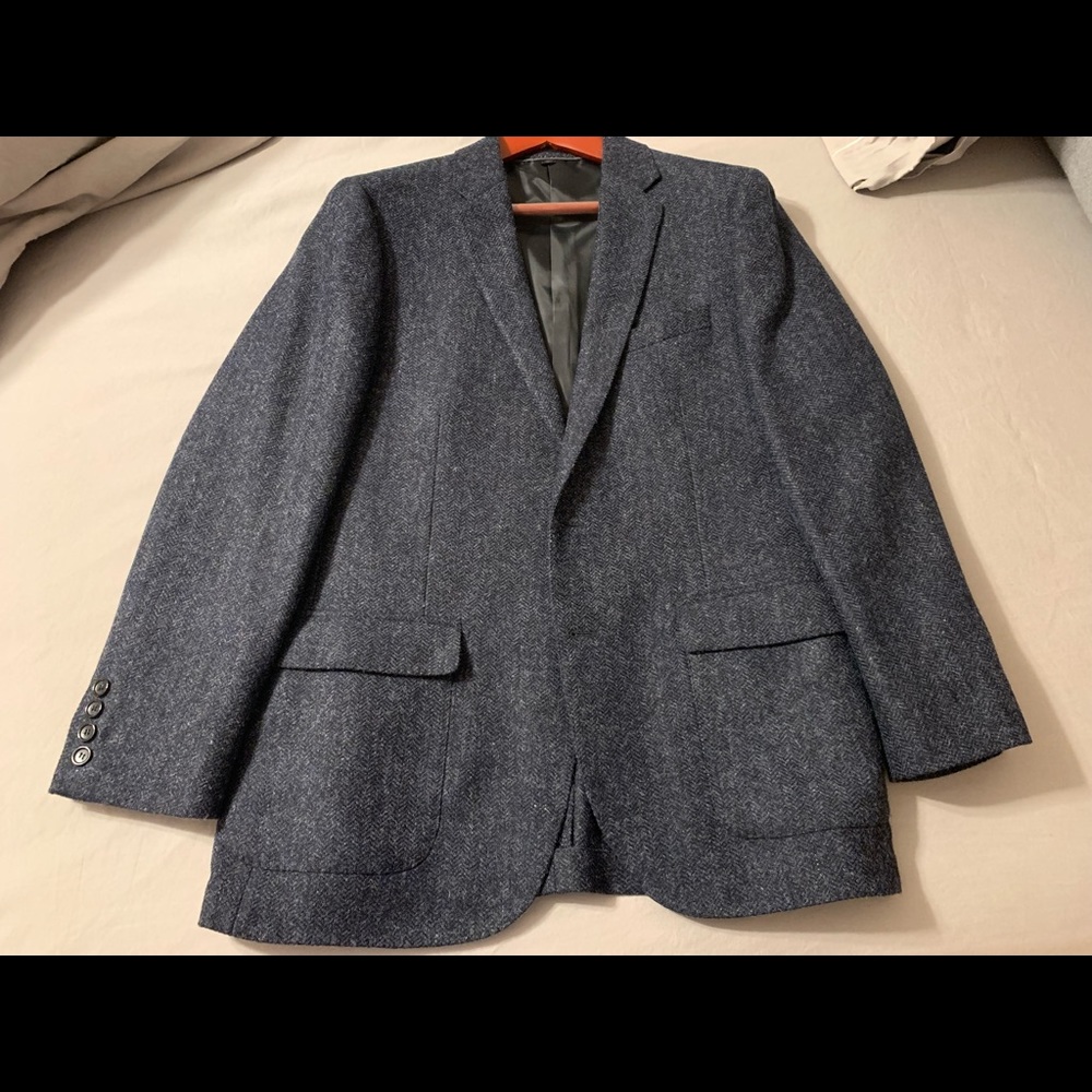 J.Crew Ludlow Blue/Gray Tweed Sportcoat 42r